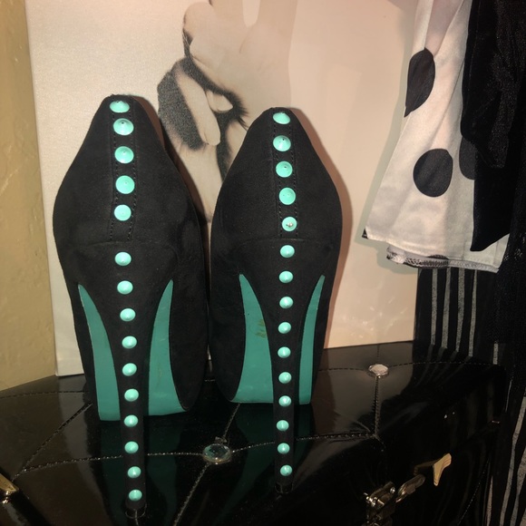 Breckelles Shoes - Black and Mint Studded Peep Toe Breckelles Breckelles Shoes - Black and Mint Studded Peep Toe Breckelles